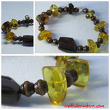 Pulsera de ámbar con madera (Mod. 0848)