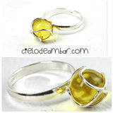 Anillo de ámbar amarillo (Mod. 00810)