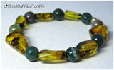 Pulsera de ámbar con jaspe verde (Mod. 07313)