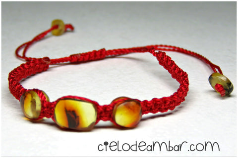 Pulsera para bebé ( 3 piezas de ámbar)