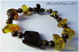 Pulsera de ámbar con madera (Mod. 0848)