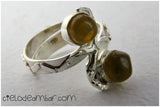 Anillo ajustable de ámbar verde (Mod. 0204)