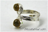 Anillo ajustable de ámbar verde (Mod. 0204)