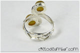 Anillo ajustable de ámbar verde (Mod. 0204)
