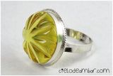 Anillo de ámbar facetado (Mod. 00813)