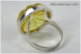 Anillo de ámbar facetado (Mod. 00813)