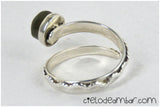 Anillo ajustable de ámbar verde ( Mod. 0202)