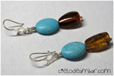 Aretes de ámbar musgoso (Mod. 0761)