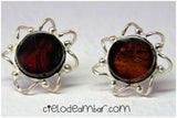 Aretes de ámbar rojo (Mod. 0227)