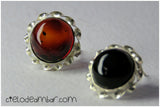 Aretes de ámbar rojo (Mod. 0225B)