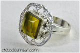 Anillo de ámbar verde (Mod. 0201)