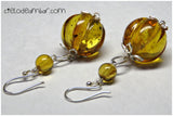 Aretes de ámbar amarillo  (Mod. 068)