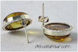 Aretes de ámbar musgoso (Mod. 0222)