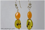 Aretes de ámbar musgoso (Mod. 0762-A)