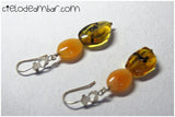 Aretes de ámbar musgoso (Mod. 0762-A)