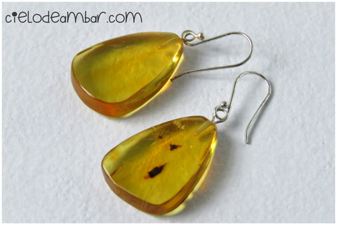 Aretes de ámbar amarillo (Mod. 0471)