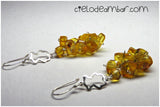 Aretes de ámbar amarillo (Mod. 0132)