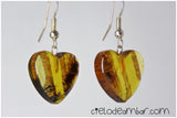 Aretes de ámbar musgoso(Mod. 0462)
