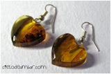 Aretes de ámbar musgoso(Mod. 0462)