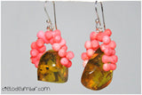 Aretes de ámbar musgoso (Mod. 0464)