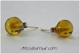 Aretes de ámbar tipo broquel (Mod. 0513)