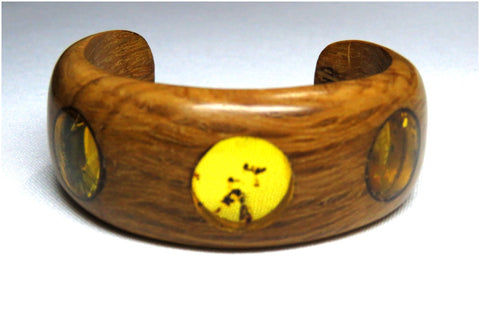 PULSERA DE MADERA CON ÁMBAR (MOD. 0051)